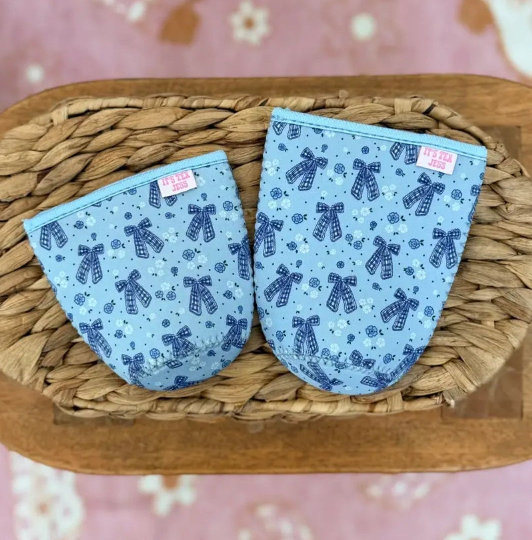Blue Bow Drink Sleeve