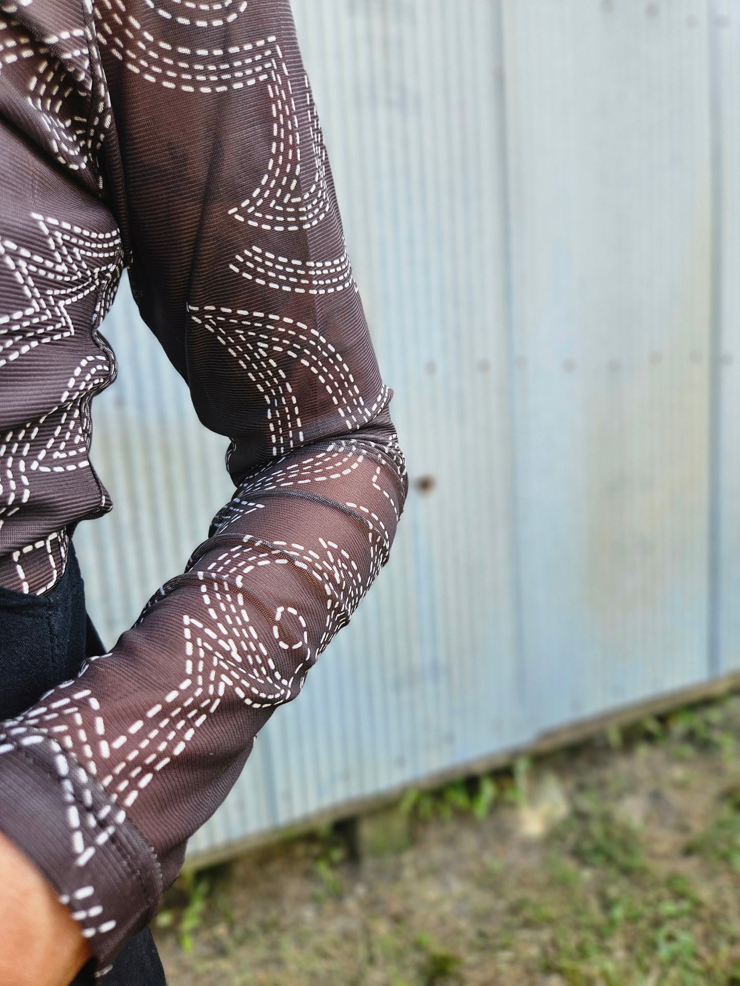 Kick The Dust Up Mesh Top