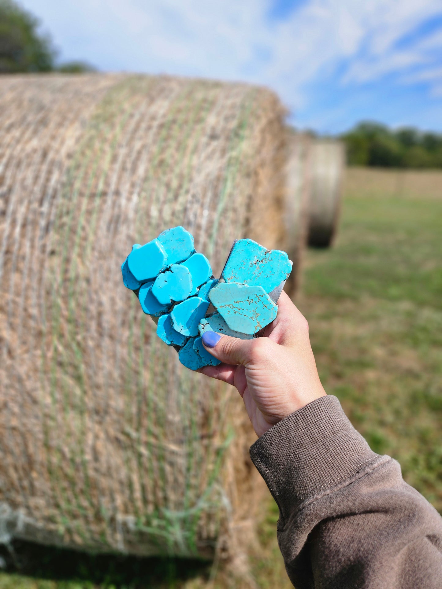 Turquoise Slab Belt Buckle