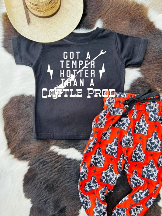 Hotter Than A Cattle Prod Kids Tee