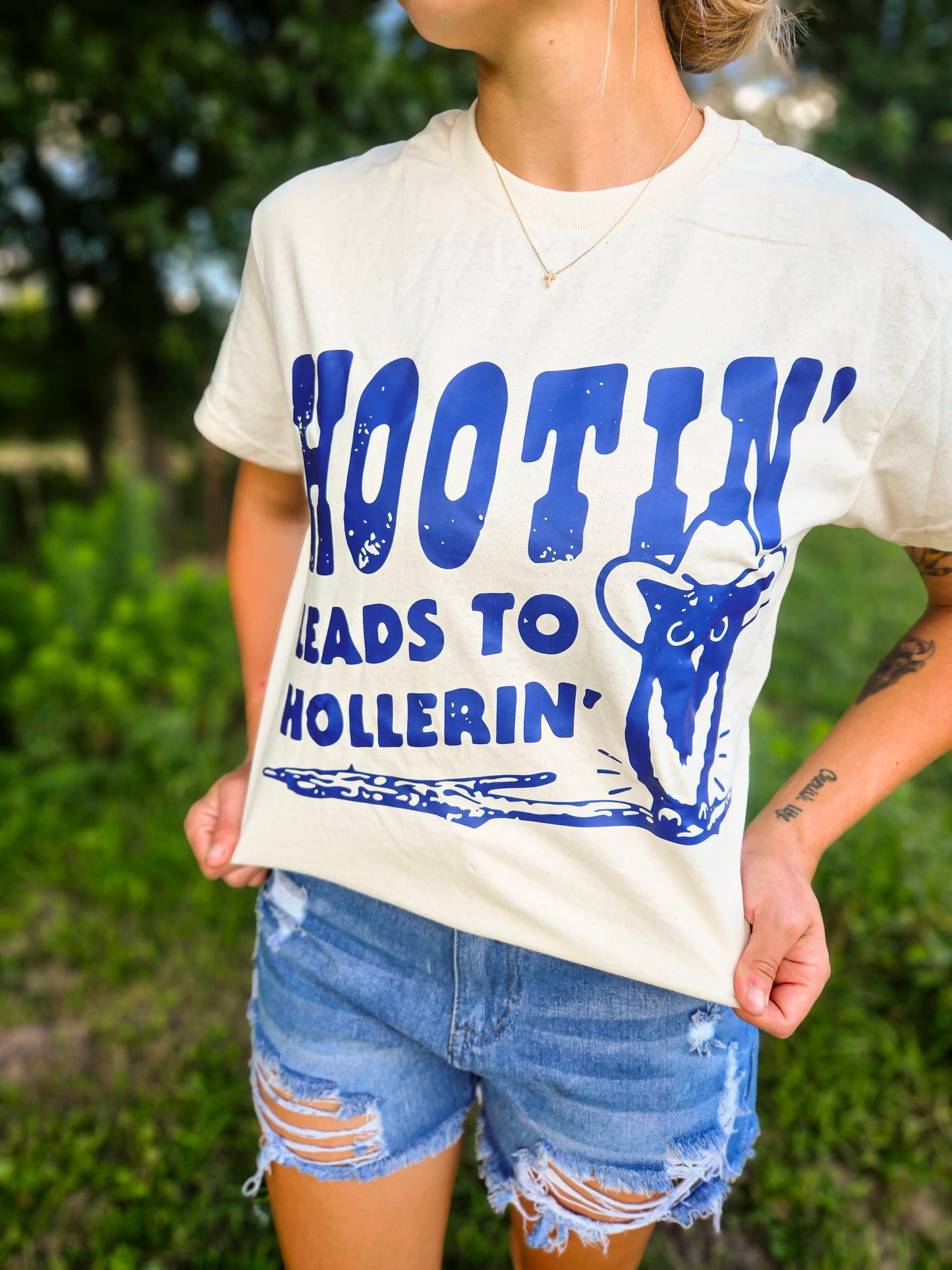 Hootin' Leads to Hollerin Tee