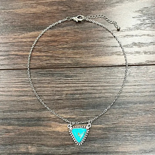 Triangle Turquoise Necklace