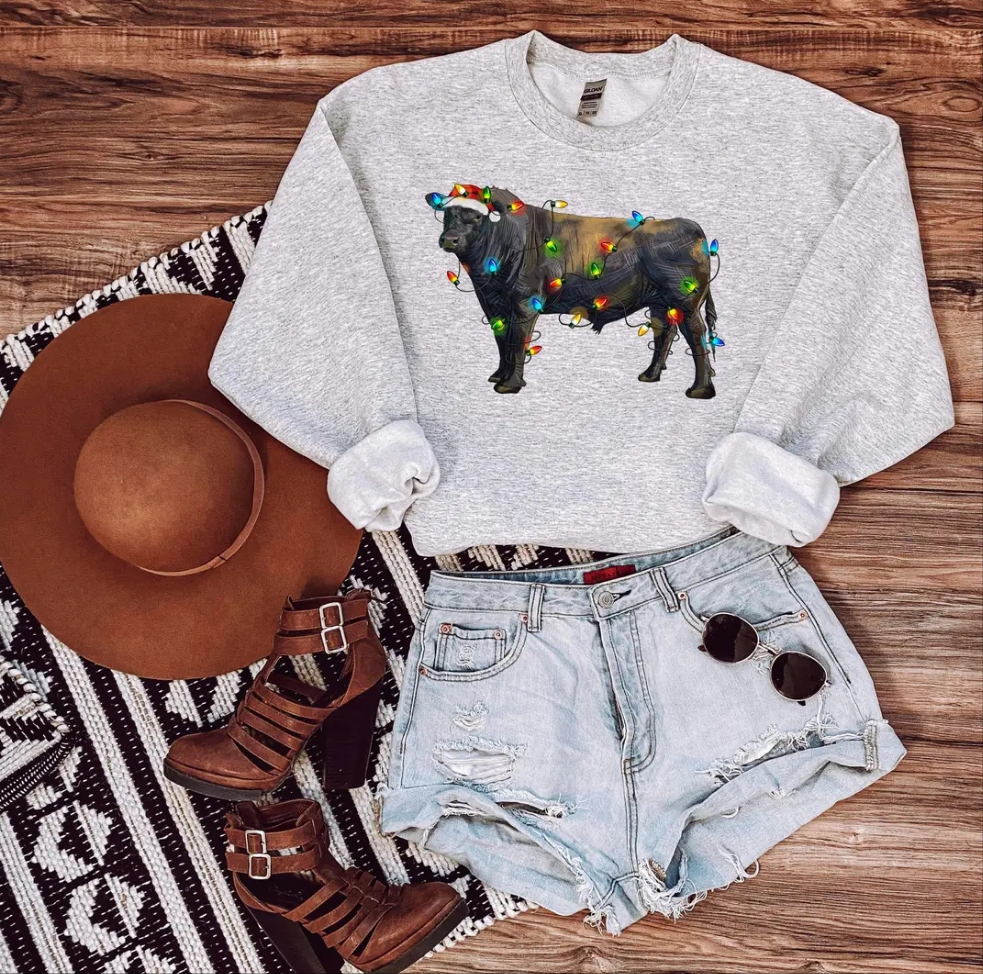 Christmas Bull Sweatshirt