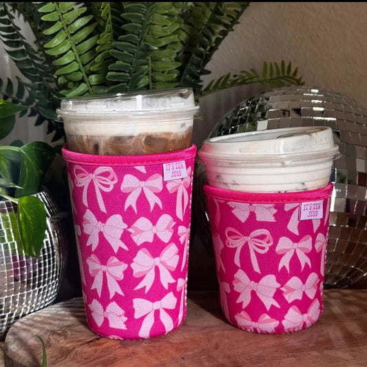Pink Bow Drink Sleeve