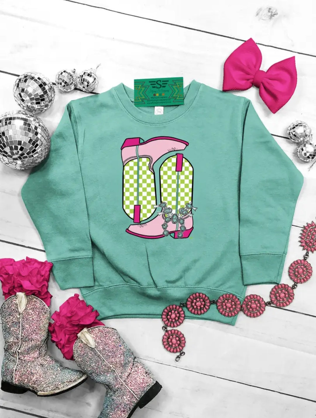 Wild Child Teal Sweater