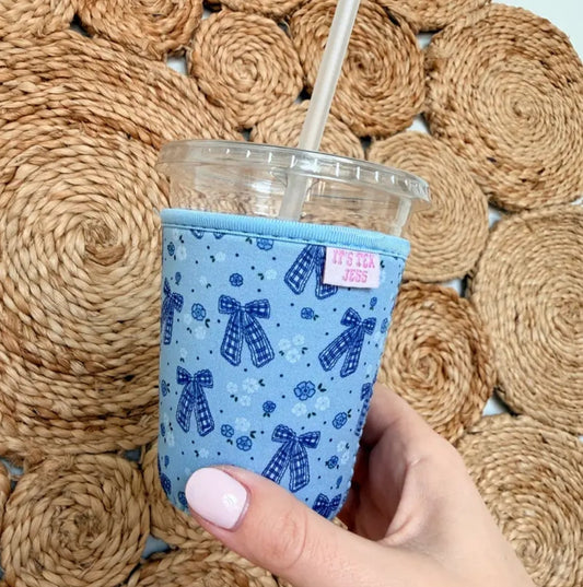 Blue Bow Drink Sleeve