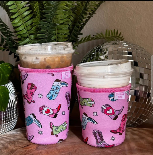Pink Boots Drink Sleeve