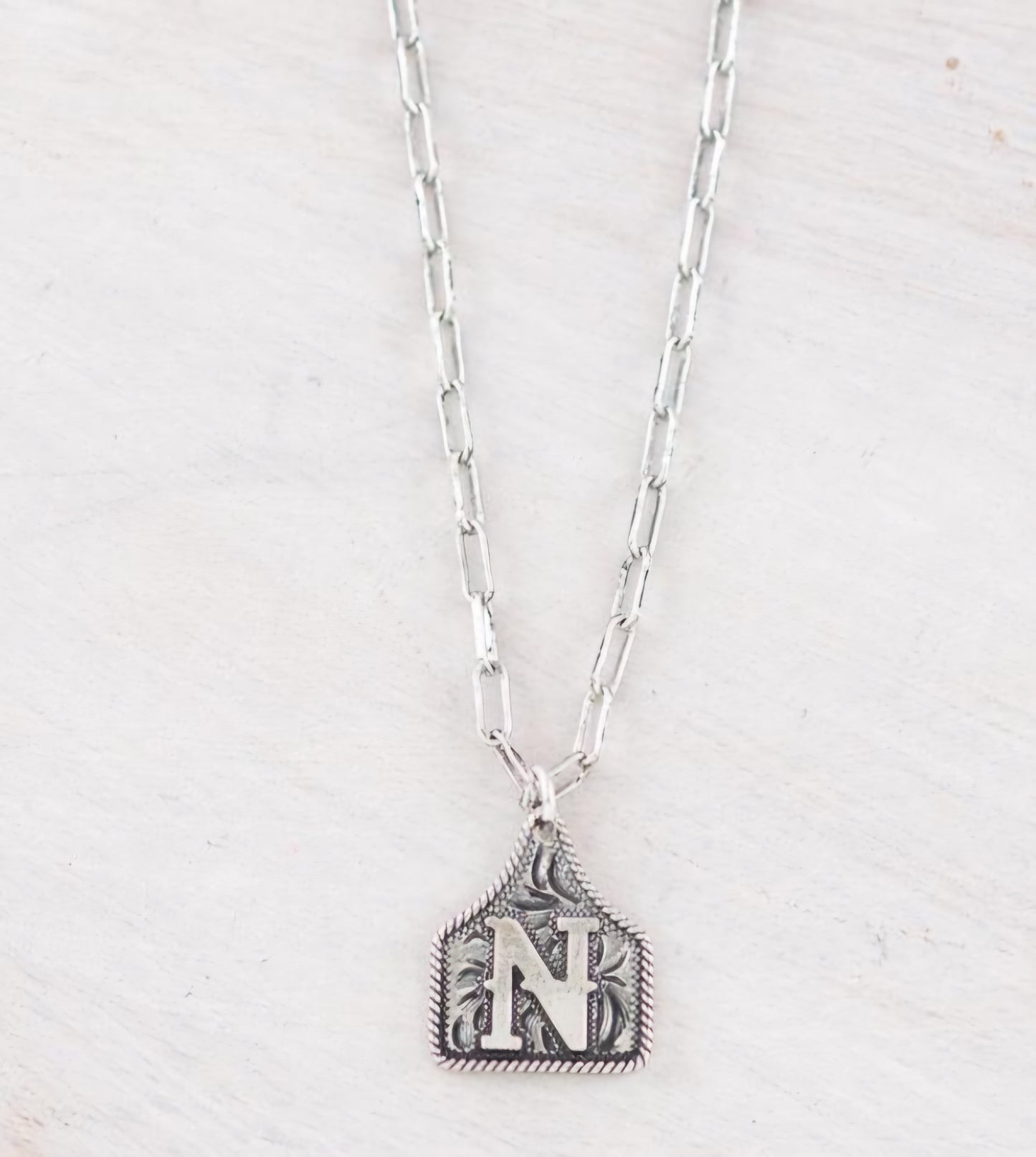 Brylee Silver Inital Necklace