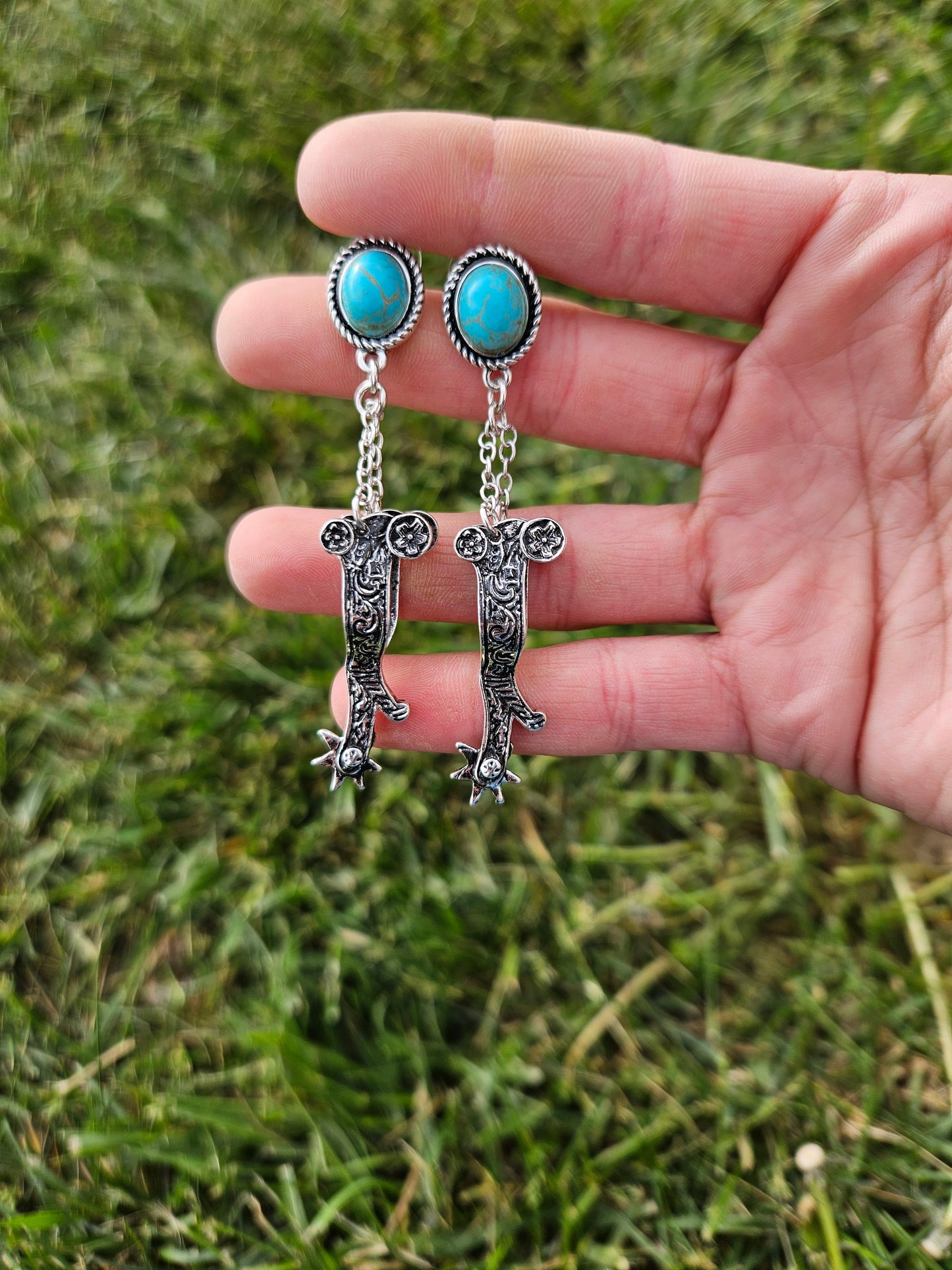 Spurrin' Turquoise Earrings