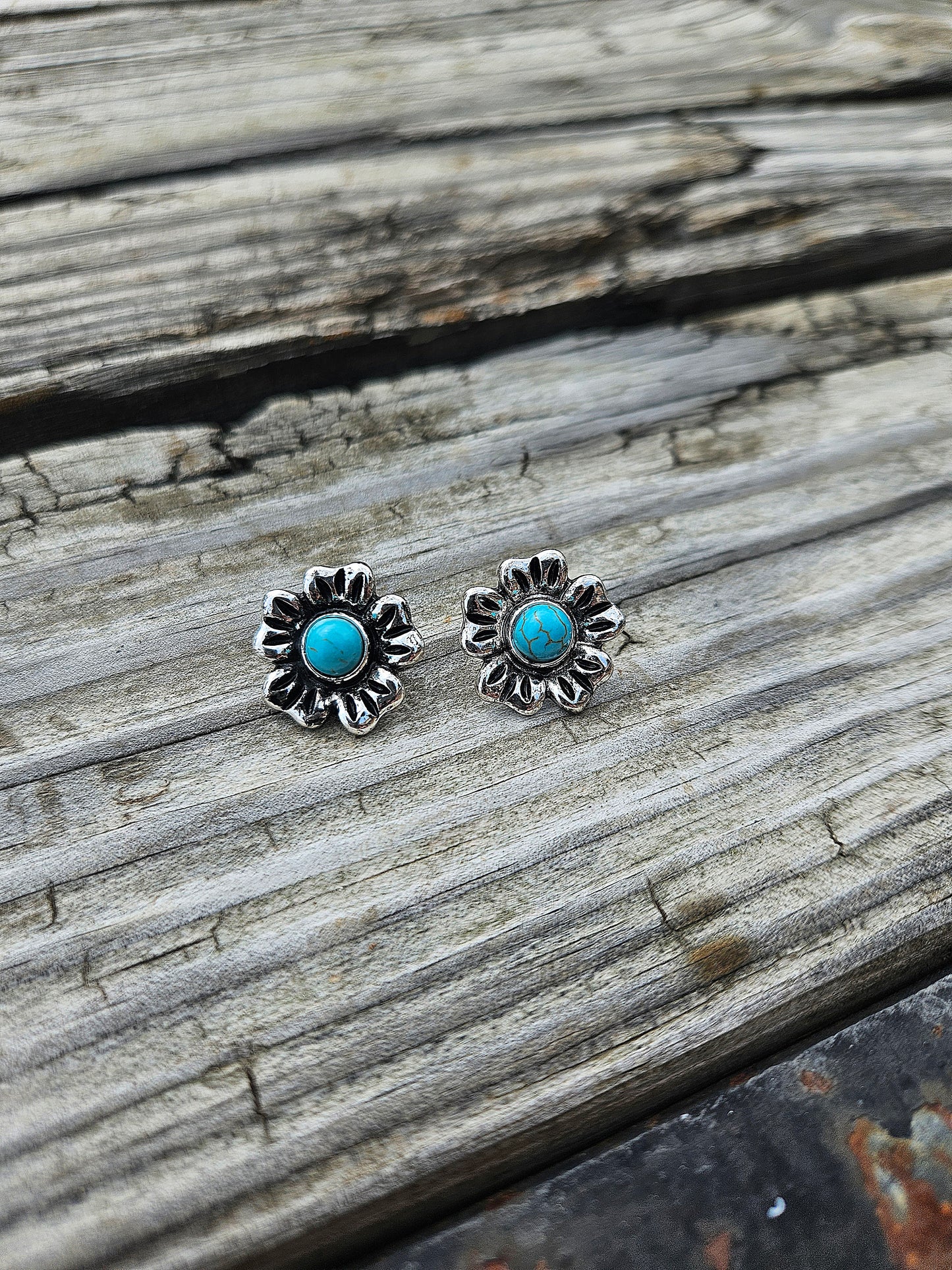 Floral Turquoise Earrings