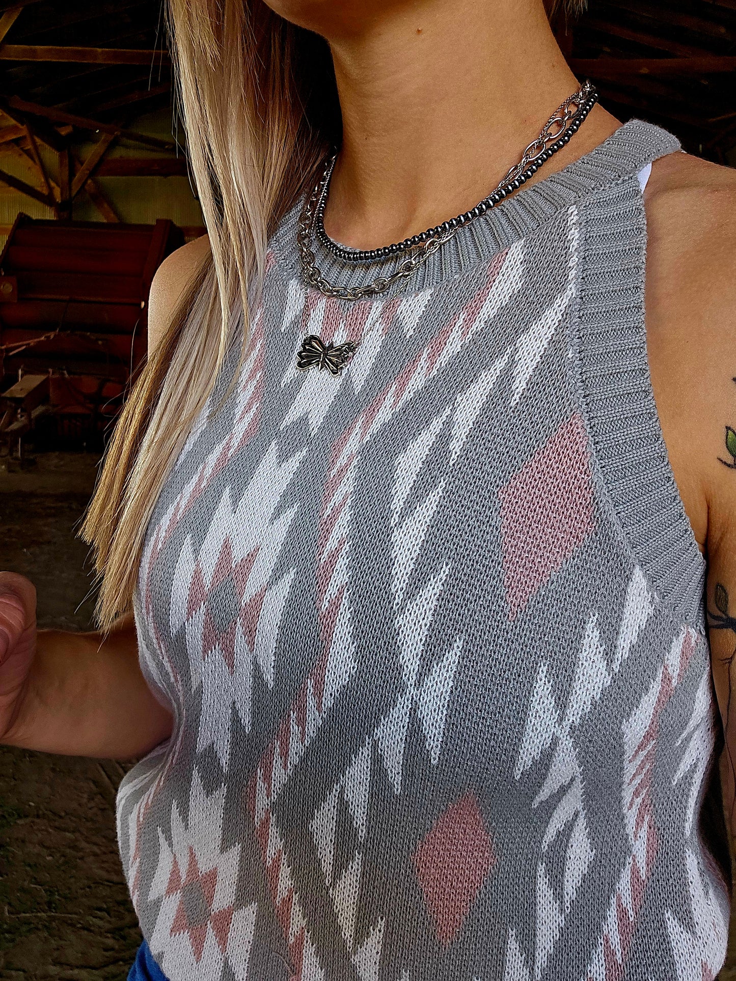 Livin' Aztec Sweater Tank