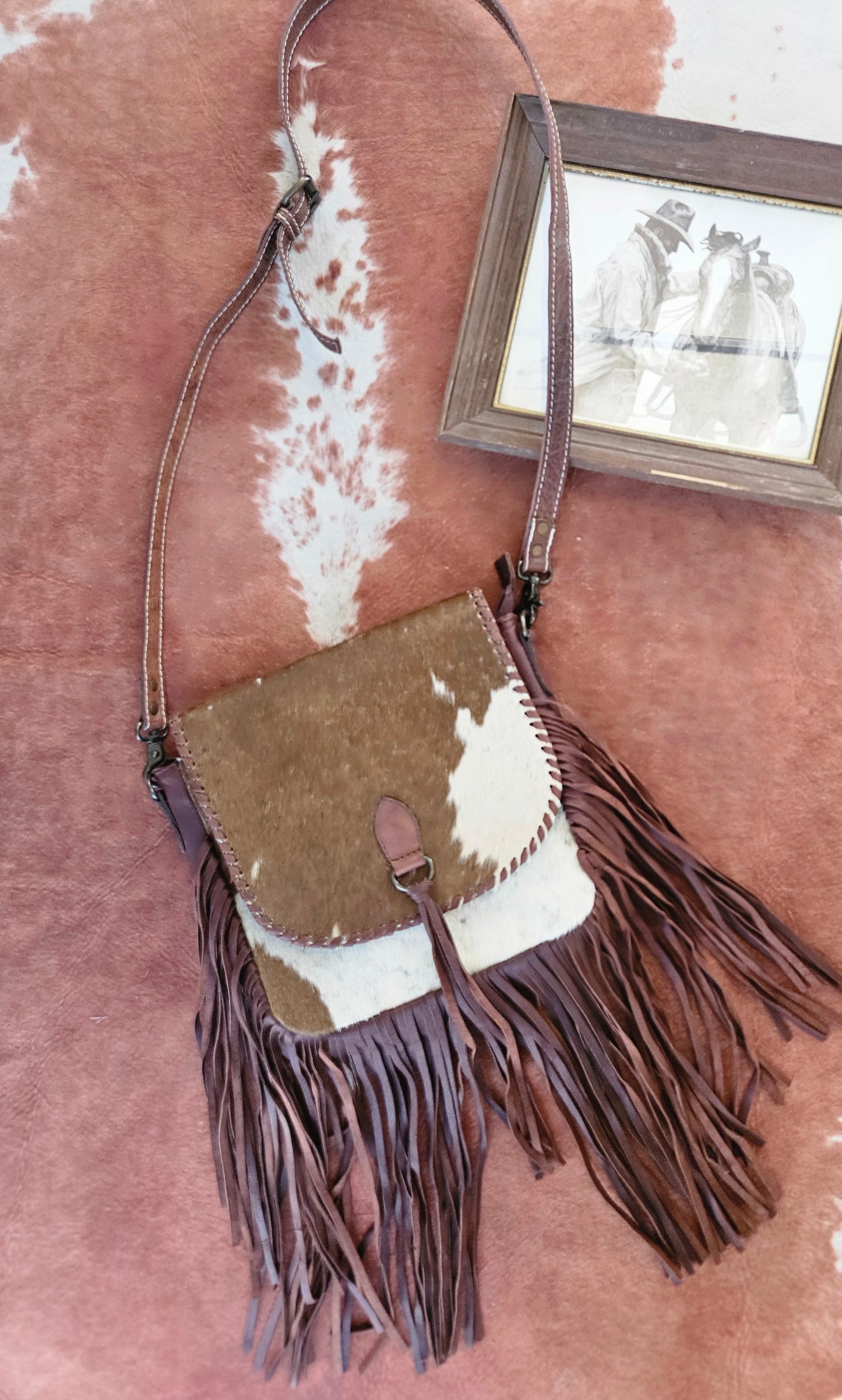 Rhetta Cowhide Purse