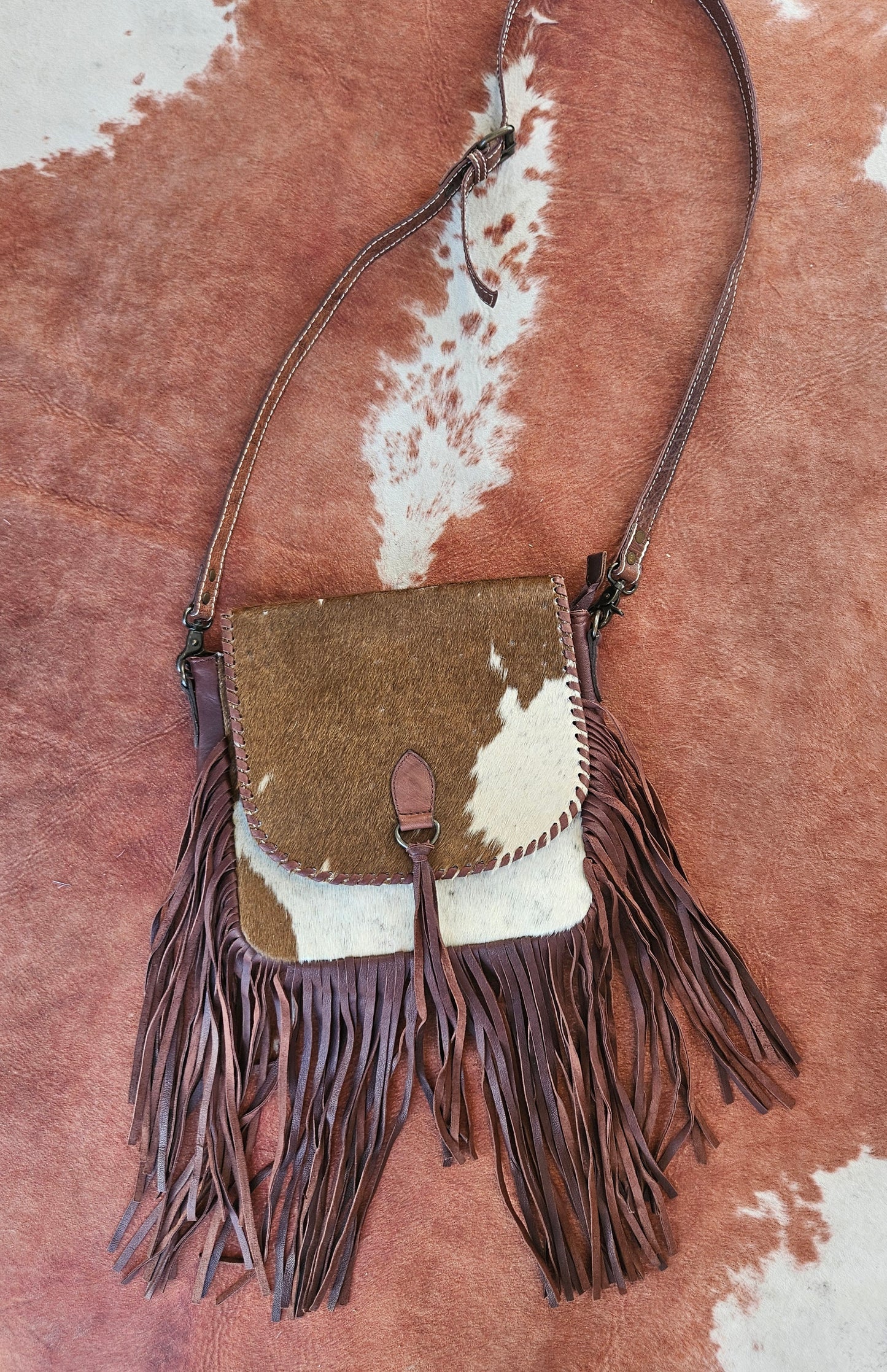 Rhetta Cowhide Purse