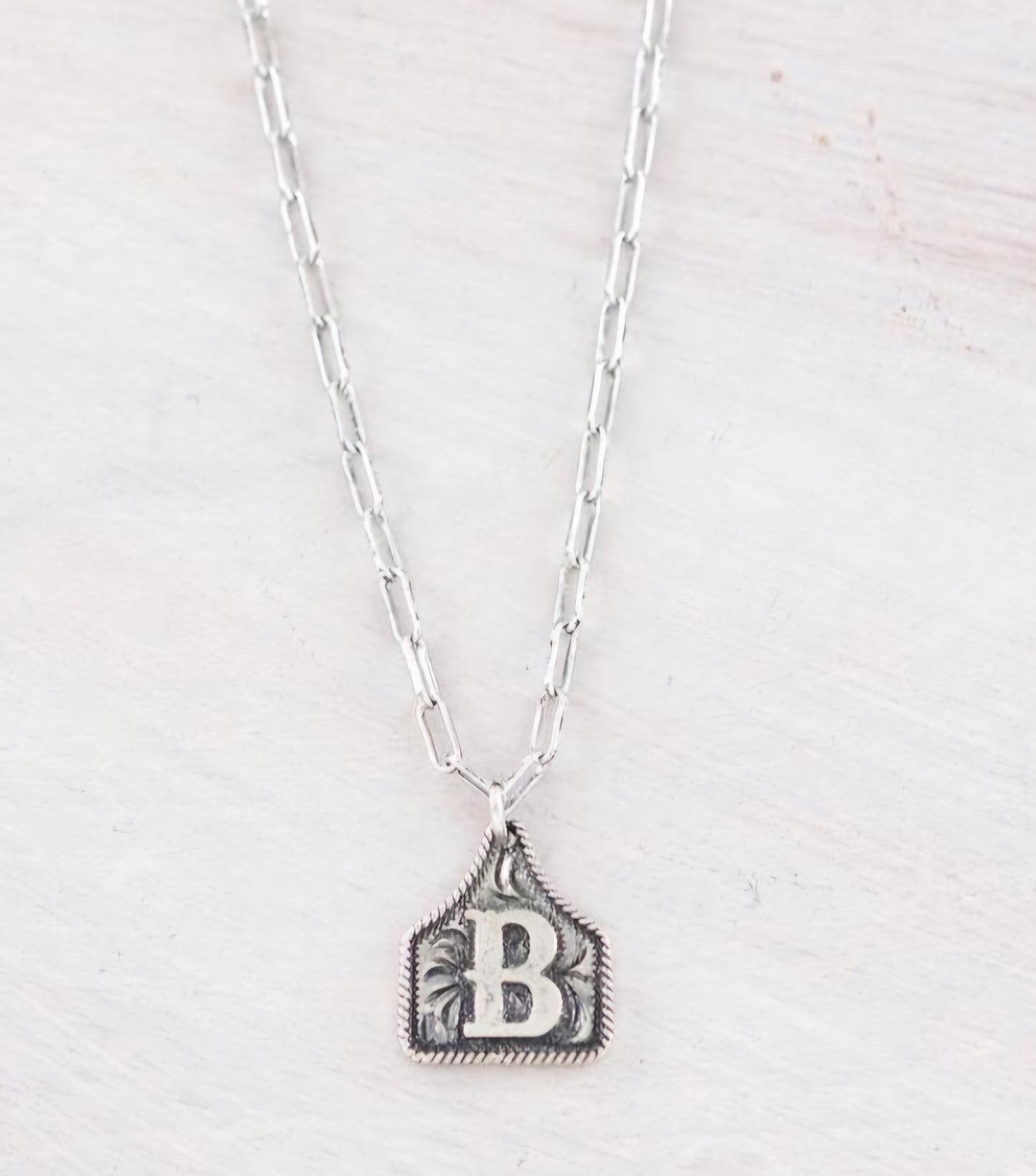 Brylee Silver Inital Necklace