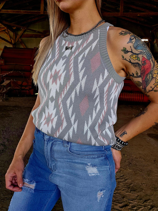 Livin' Aztec Sweater Tank