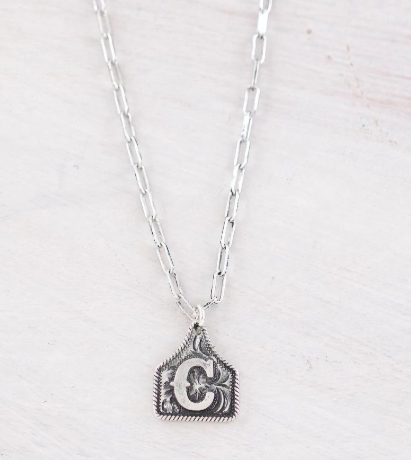 Brylee Silver Inital Necklace